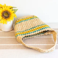 Elena Handbags Summer Fashion Raffia Basket Bag