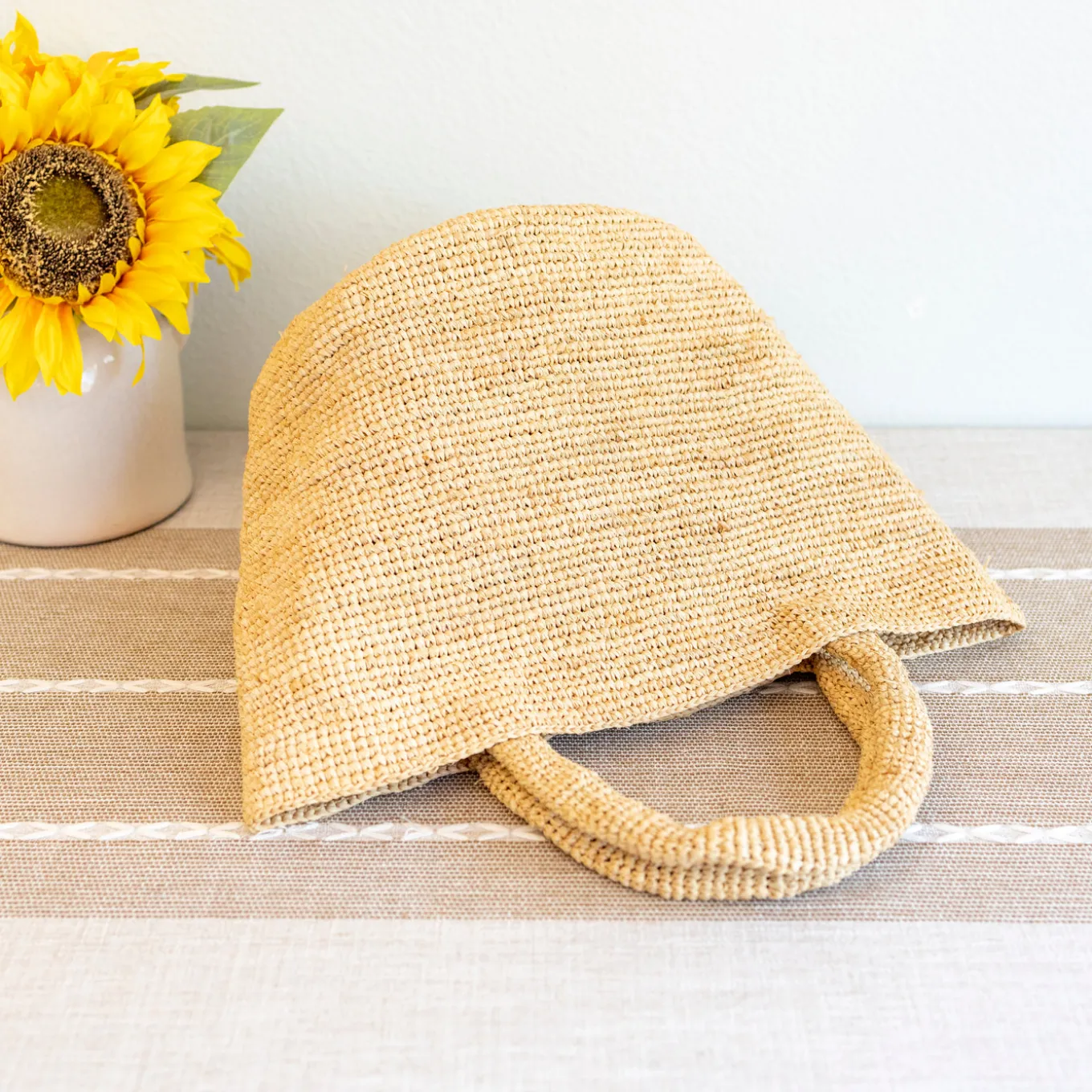 Elena Handbags Summer Fashion Raffia Basket Bag