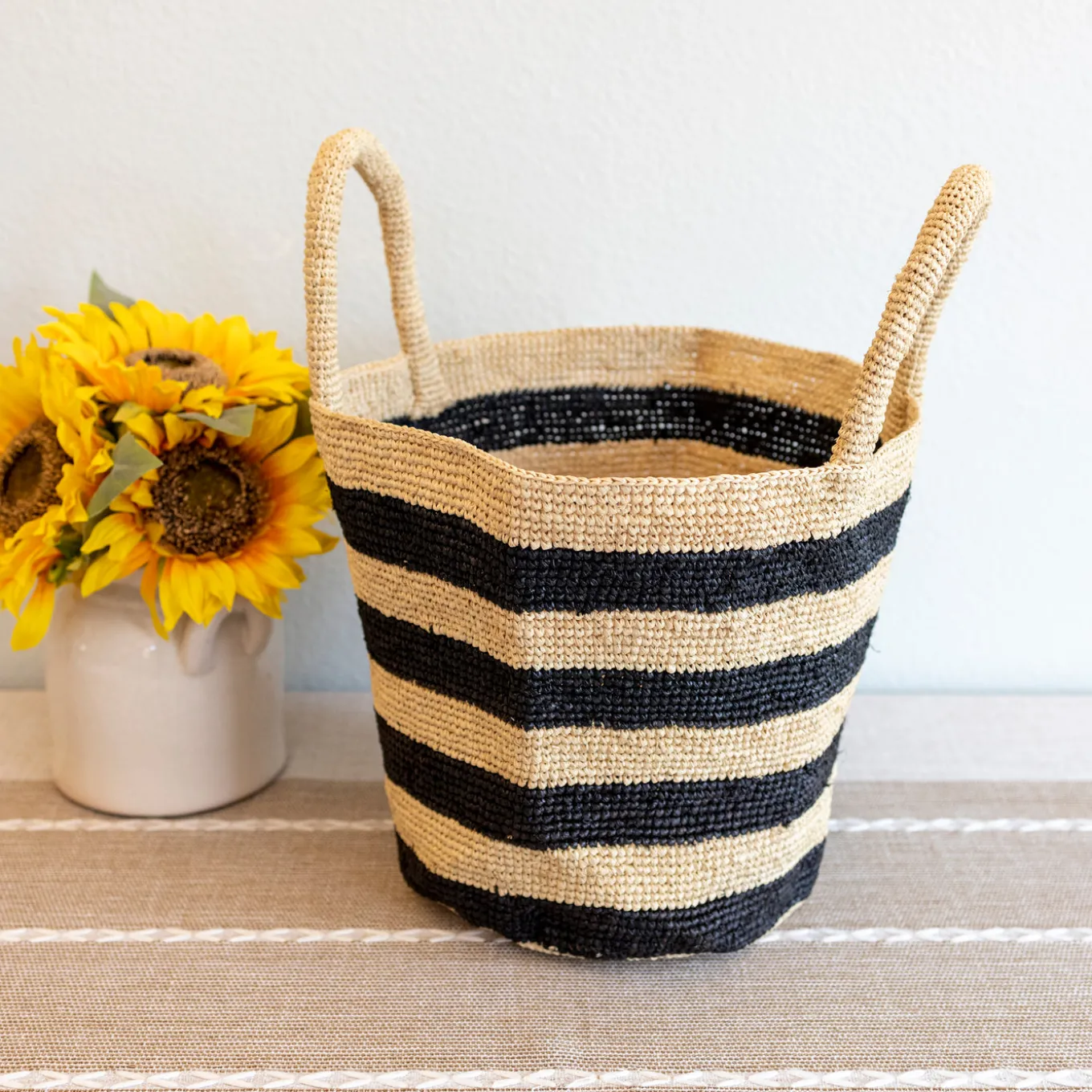 Elena Handbags Summer Fashion Raffia Basket Bag