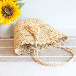 Elena Handbags Summer Fashion Raffia Basket Bag