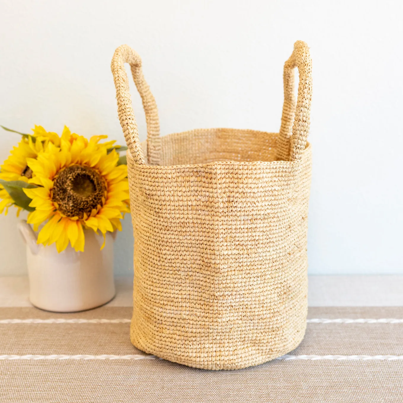 Elena Handbags Summer Fashion Raffia Basket Bag