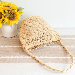 Elena Handbags Summer Fashion Raffia Basket Bag