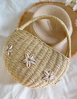 Elena Handbags Summer Straw Basket Bag