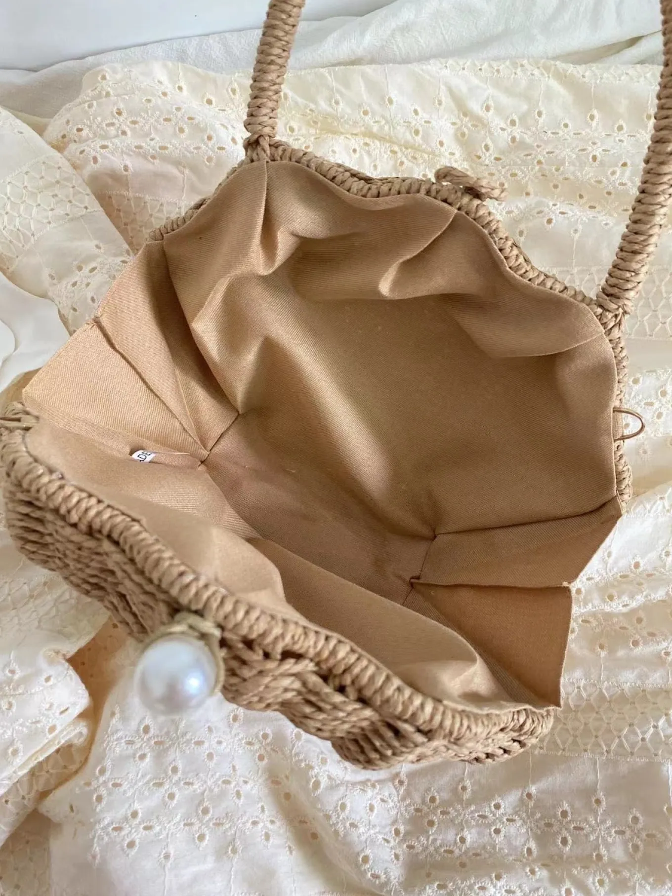 Elena Handbags Summer Straw Shell Shape Shoulder Purse