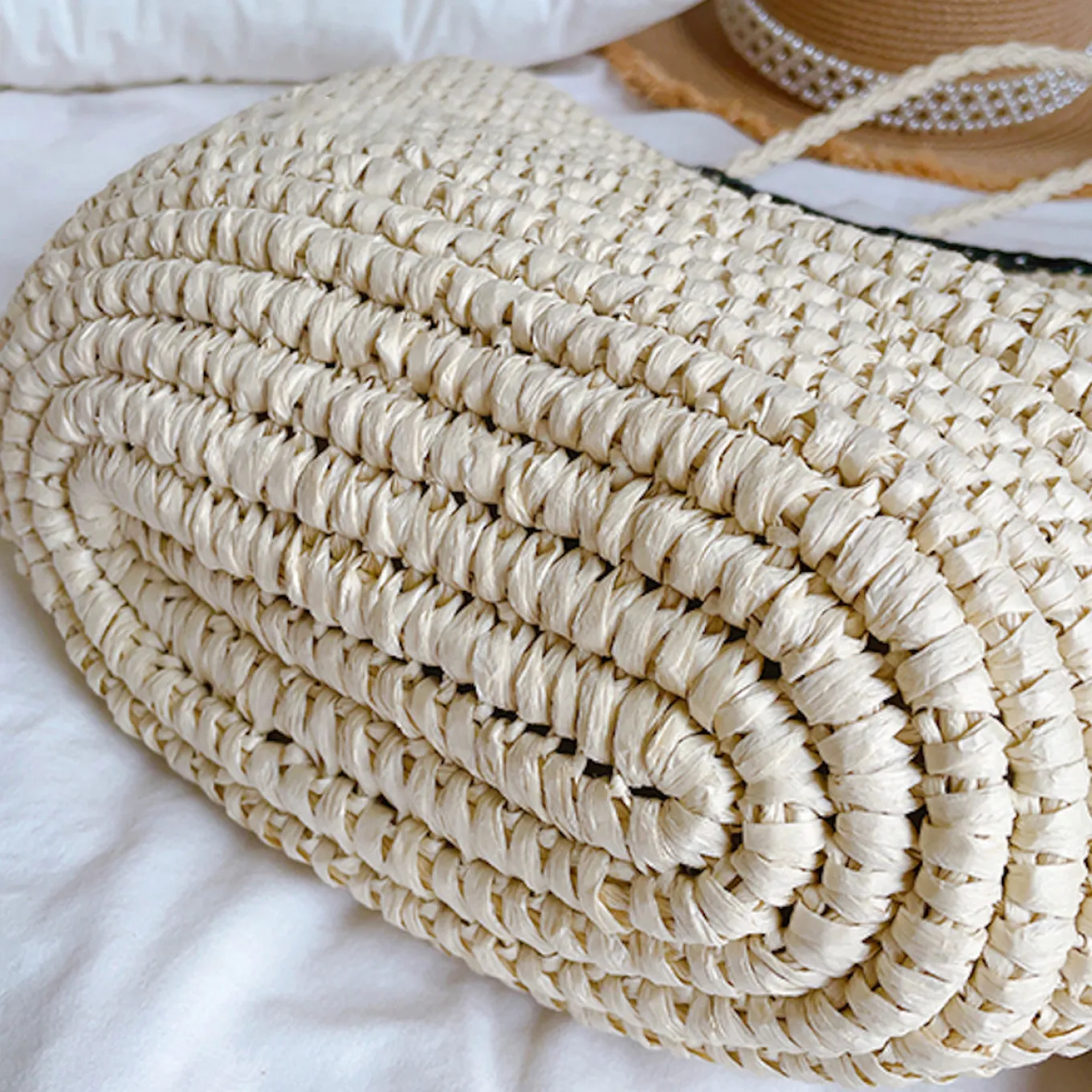 Elena Handbags Summer Straw Basket Summer Tote
