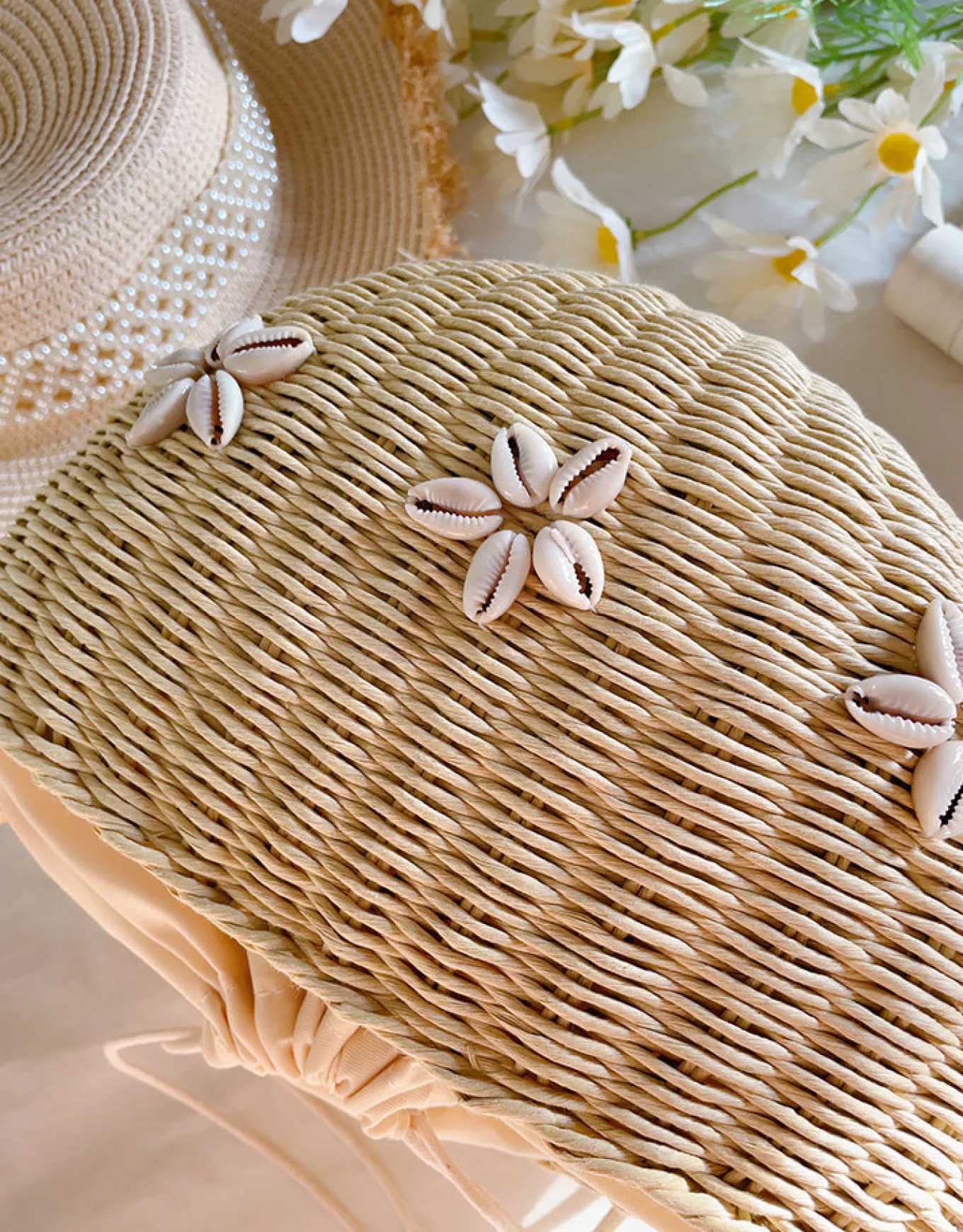 Elena Handbags Summer Straw Basket Bag