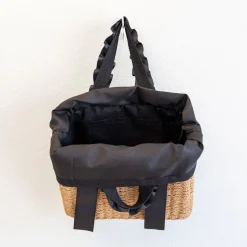 Elena Handbags Summer Straw Beach Basket Handbag