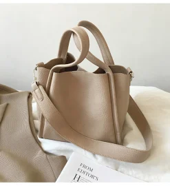 Elena Handbags Ultra Soft Leather Bucket Bag