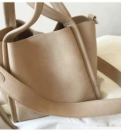 Elena Handbags Ultra Soft Leather Bucket Bag