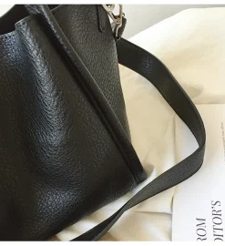 Elena Handbags Ultra Soft Leather Bucket Bag