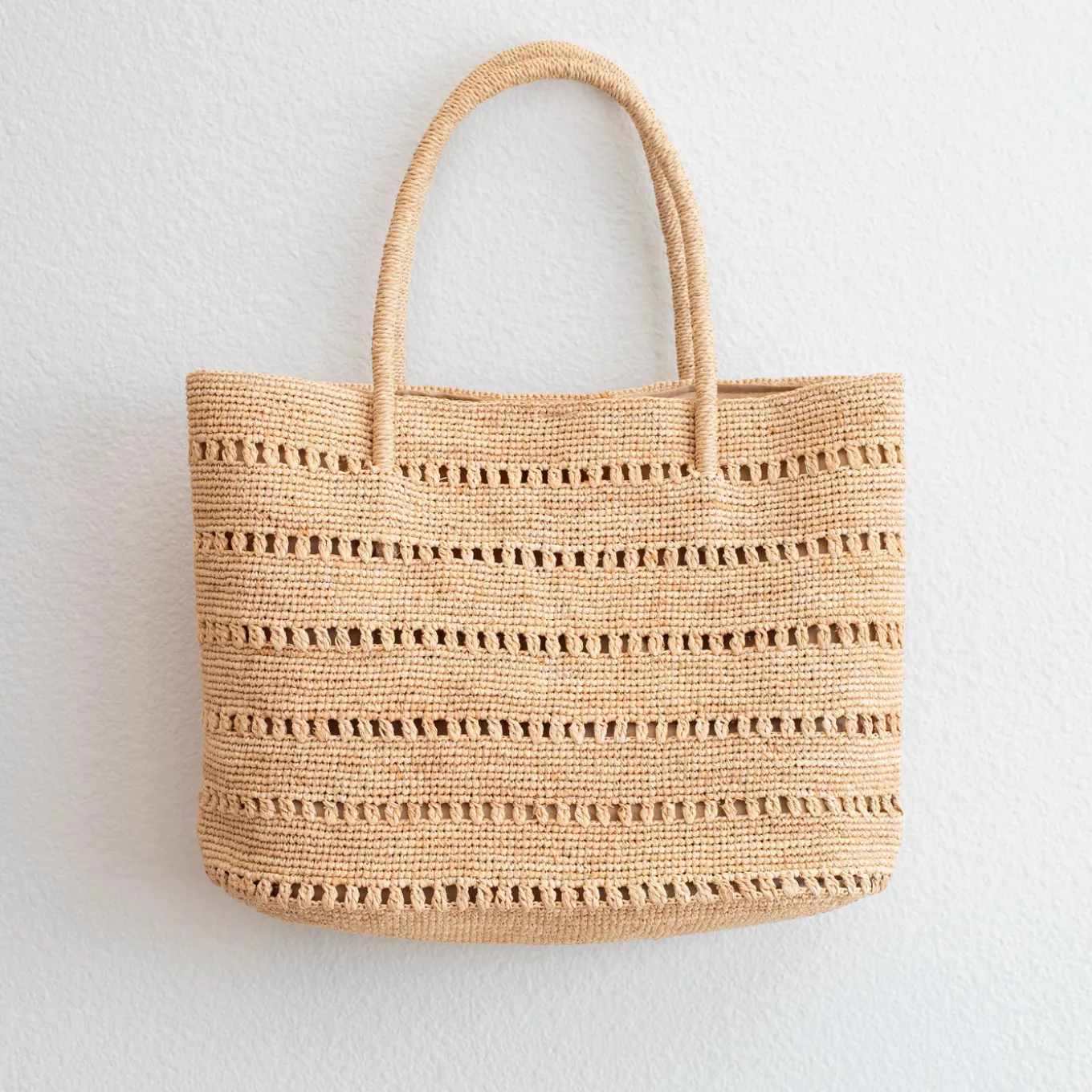 Elena Handbags Women's Large Soft Raffia Woven Summer Straw Tote