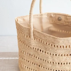 Elena Handbags Women's Large Soft Raffia Woven Summer Straw Tote