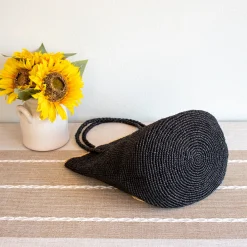 Elena Handbags Women's Polka Dot Design Raffia Woven Summer Straw Tote