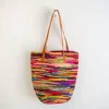 Elena Handbags Women's Soft Raffia Woven Summer Straw Tote with Genuine Leather Straps