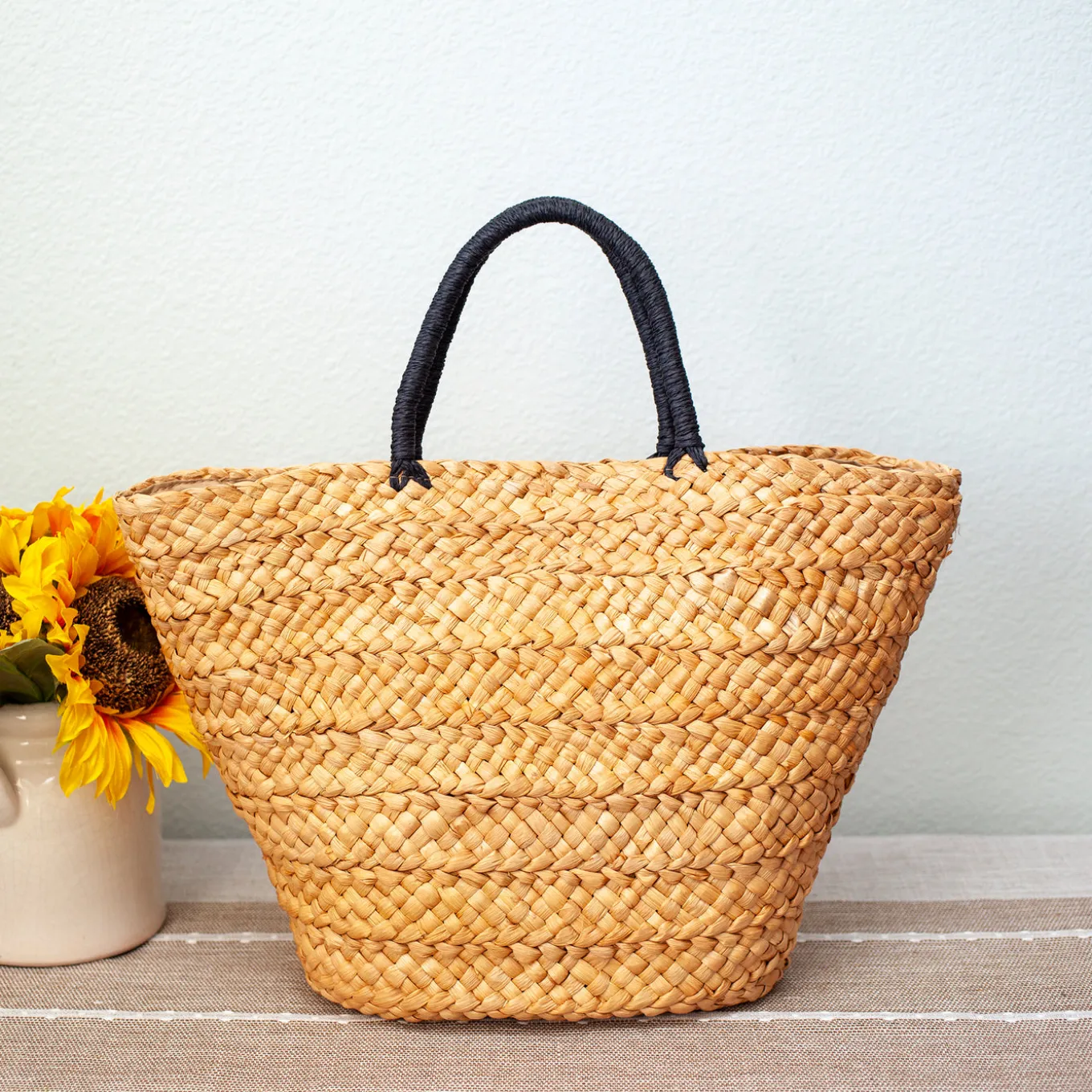 Elena Handbags Women's Woven Straw Summer Beach Tote