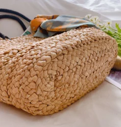 Elena Handbags Women's Woven Straw Summer Beach Tote