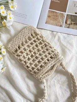 Elena Handbags Woven Crossbody Purse