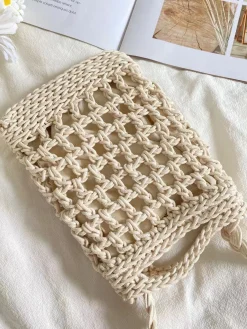 Elena Handbags Woven Crossbody Purse