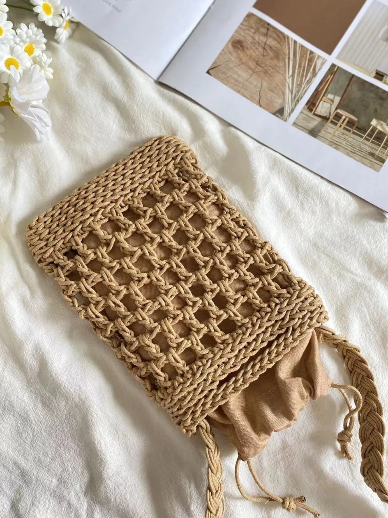 Elena Handbags Woven Crossbody Purse