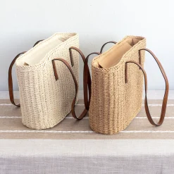 Elena Handbags Woven Straw Market Tote Summer Fashion Bag